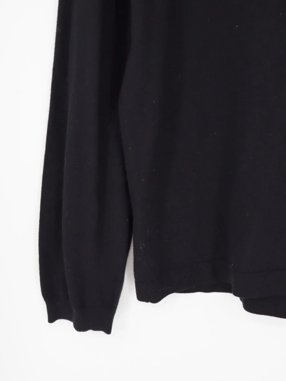 Banana Republic Men’s Medium Black Silk Cashmere Quarter Zip Mock Neck Sweater